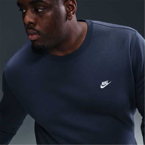 Мъжки горнища на анцуг Nike Sportswear Club Crew Морска синьо Nike Sportswear Club Crew Морска синьо Мъжки горнища на анцуг