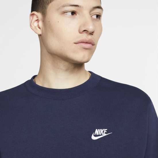 Мъжки горнища на анцуг Nike Sportswear Club Crew Морска синьо Nike Sportswear Club Crew Морска синьо Мъжки горнища на анцуг