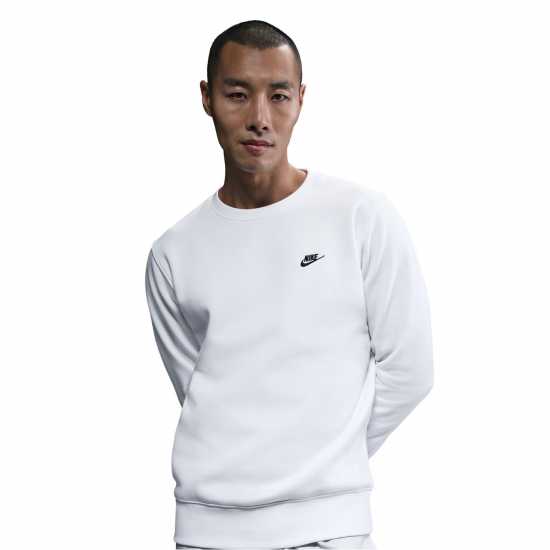 Мъжки горнища на анцуг Nike Sportswear Club Crew Бяло/Черно Nike Sportswear Club Crew Бяло/Черно Мъжки горнища на анцуг