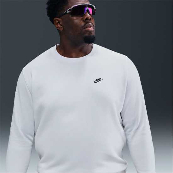 Мъжки горнища на анцуг Nike Sportswear Club Crew Бяло/Черно Nike Sportswear Club Crew Бяло/Черно Мъжки горнища на анцуг
