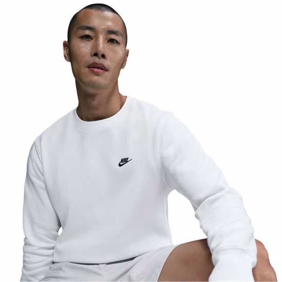 Мъжки горнища на анцуг Nike Sportswear Club Crew Бяло/Черно Nike Sportswear Club Crew Бяло/Черно Мъжки горнища на анцуг