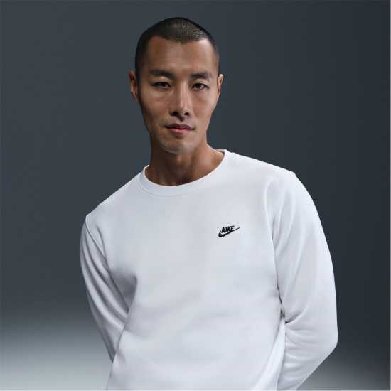 Мъжки горнища на анцуг Nike Sportswear Club Crew Бяло/Черно Nike Sportswear Club Crew Бяло/Черно Мъжки горнища на анцуг