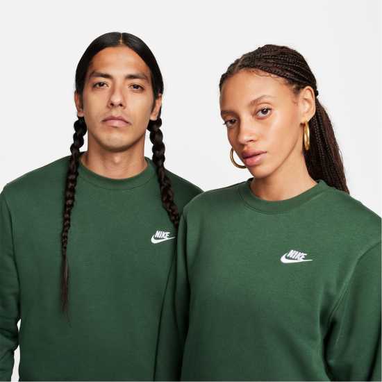 Nike Sportswear Club Crew Fir/White Мъжко облекло за едри хора