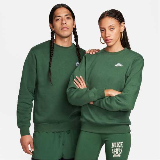 Nike Sportswear Club Crew Зелено/Бяло Мъжки горнища на анцуг