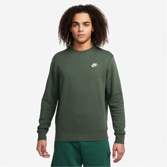Nike Sportswear Club Crew Зелено/Бяло Мъжки горнища на анцуг