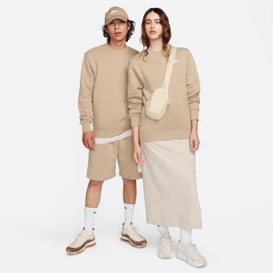 Nike Sportswear Club Crew Khaki/White Мъжко облекло за едри хора