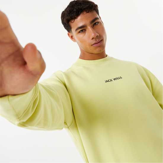 Jack Wills Minimal Graphic Crew Sweater  Мъжко облекло за едри хора