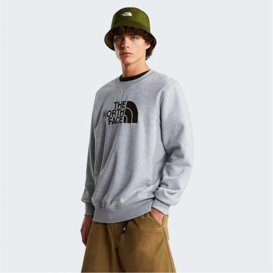 The North Face Mens Drew Peak Crew-Neck Sweater Grey Hthr 