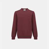 Slazenger Мъжки Пуловер Обло Деколте Fleece Crew Sweater Mens Burgundy Мъжки горнища на анцуг