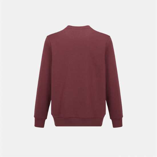 Slazenger Мъжки Пуловер Обло Деколте Fleece Crew Sweater Mens Burgundy Мъжки горнища на анцуг