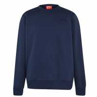 Sale Мъжки Пуловер Обло Деколте Slazenger Fleece Crew Sweater Mens Steel Blue Мъжко облекло за едри хора