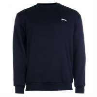Sale Мъжки Пуловер Обло Деколте Slazenger Fleece Crew Sweater Mens Navy Мъжки пуловери и жилетки
