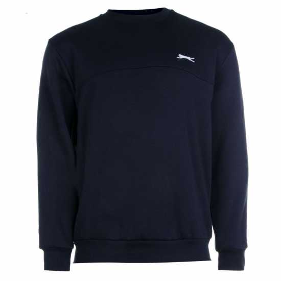 Мъжки горнища на анцуг Slazenger Мъжки Пуловер Обло Деколте Fleece Crew Sweater Mens Морска синьо Slazenger Мъжки Пуловер Обло Деколте Fleece Crew Sweater Mens Морска синьо Мъжки горнища на анцуг