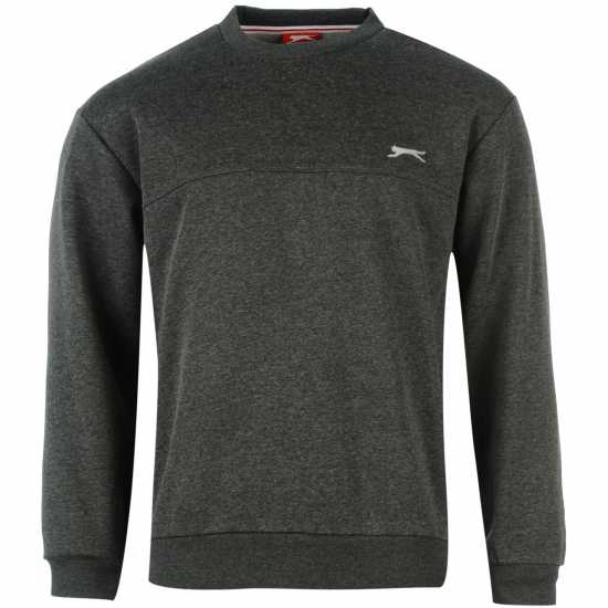 Мъжки горнища на анцуг Slazenger Мъжки Пуловер Обло Деколте Fleece Crew Sweater Mens Тъмно сиво марл Slazenger Мъжки Пуловер Обло Деколте Fleece Crew Sweater Mens Тъмно сиво марл Мъжки горнища на анцуг