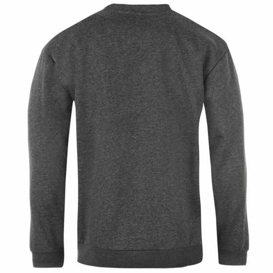 Slazenger Мъжки Пуловер Обло Деколте Fleece Crew Sweater Mens Charcoal Marl Мъжки пуловери и жилетки