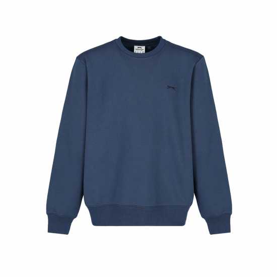 Мъжки горнища на анцуг Slazenger Мъжки Пуловер Обло Деколте Fleece Crew Sweater Mens Steel Blue Slazenger Мъжки Пуловер Обло Деколте Fleece Crew Sweater Mens Steel Blue Мъжки горнища на анцуг