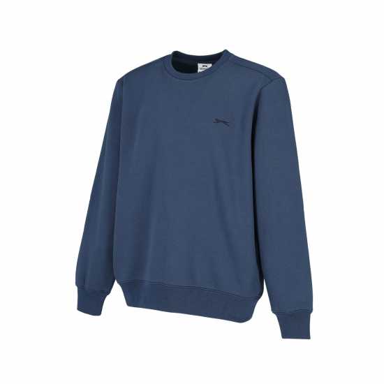 Мъжки горнища на анцуг Slazenger Мъжки Пуловер Обло Деколте Fleece Crew Sweater Mens Steel Blue Slazenger Мъжки Пуловер Обло Деколте Fleece Crew Sweater Mens Steel Blue Мъжки горнища на анцуг
