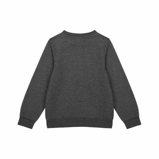 Slazenger Crew Sweater Junior Тъмно сиво марл Детски горнища и пуловери