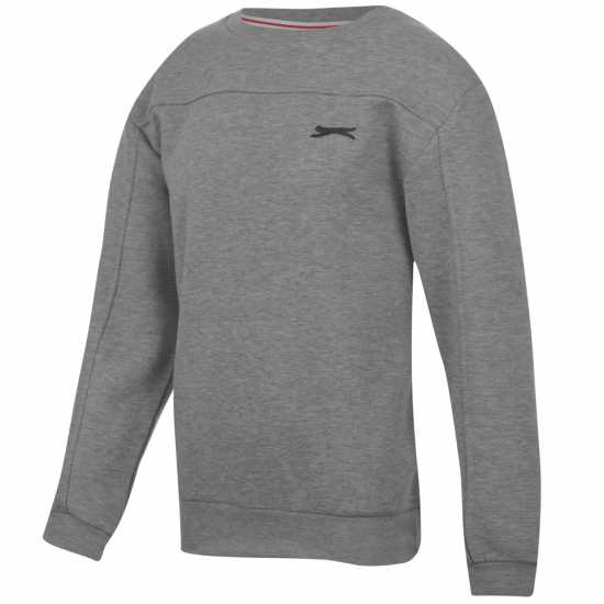 Детски горнища и пуловери Slazenger Crew Sweater Junior Сив марл Slazenger Crew Sweater Junior Сив марл Детски горнища и пуловери