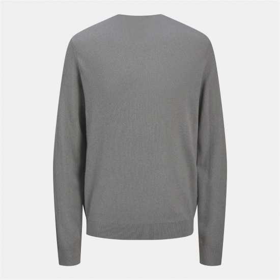 Jack And Jones Men's Brooks Relaxed Fit Cashmere Blend Sweater Crew Sweatshirt Grey 