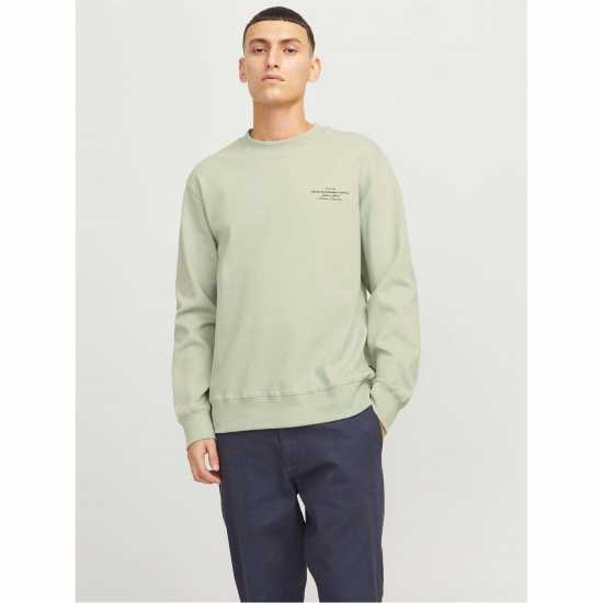 Jack And Jones Jack Crw Neck Sweat Sn99 Aqua Gray 