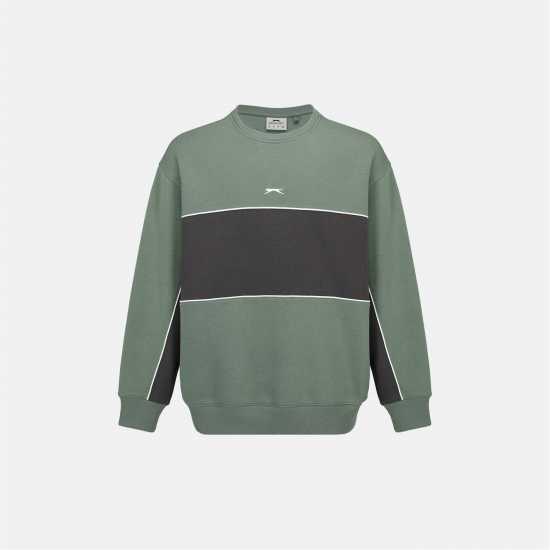 Slazenger Fleece Sportswear Crew Sweat Mens  