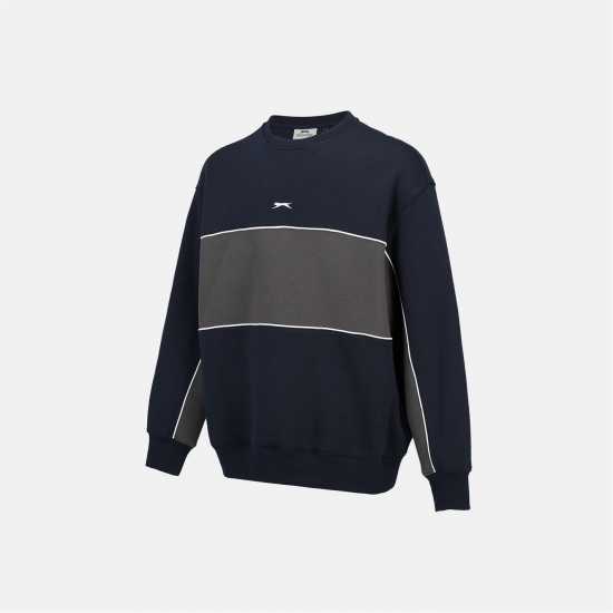 Slazenger Fleece Sportswear Crew Sweat Mens  Мъжки горнища на анцуг