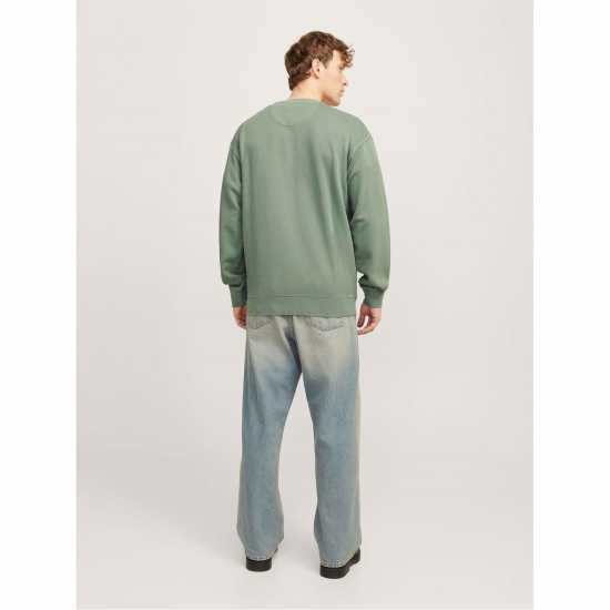 Блуза Обло Деколте Jack And Jones Men's Faded Sweat Crew Neck Sweatshirt Iceberg Green 