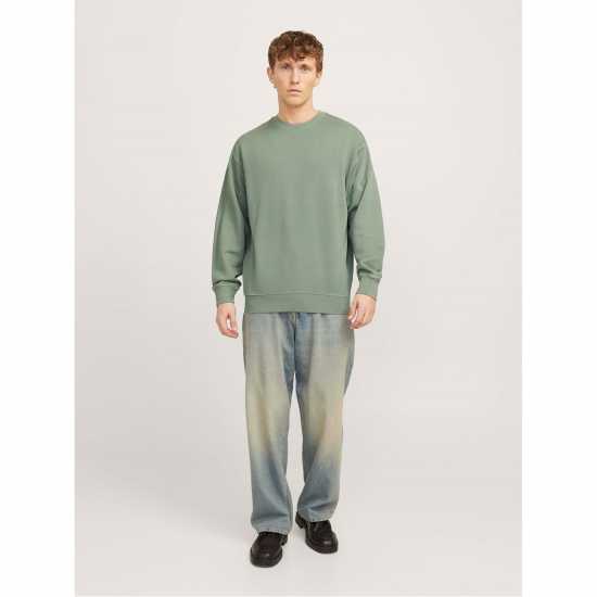 Блуза Обло Деколте Jack And Jones Men's Faded Sweat Crew Neck Sweatshirt Iceberg Green 