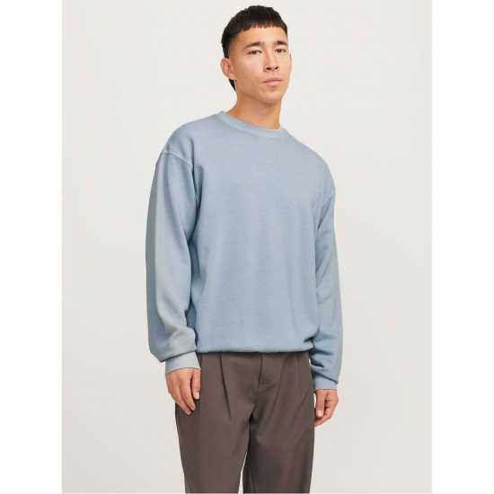 Блуза Обло Деколте Jack And Jones Men's Faded Sweat Crew Neck Sweatshirt Chambray Blue 