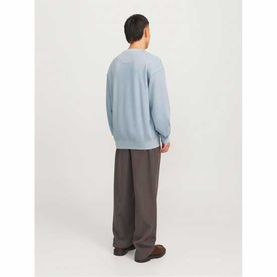 Блуза Обло Деколте Jack And Jones Men's Faded Sweat Crew Neck Sweatshirt Chambray Blue 