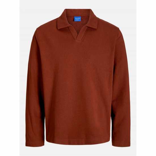 Jack And Jones Men's Split Neck Sweat Crew Sweatshirt Brandy Brown Jack And Jones Men's Split Neck Sweat Crew Sweatshirt Brandy Brown