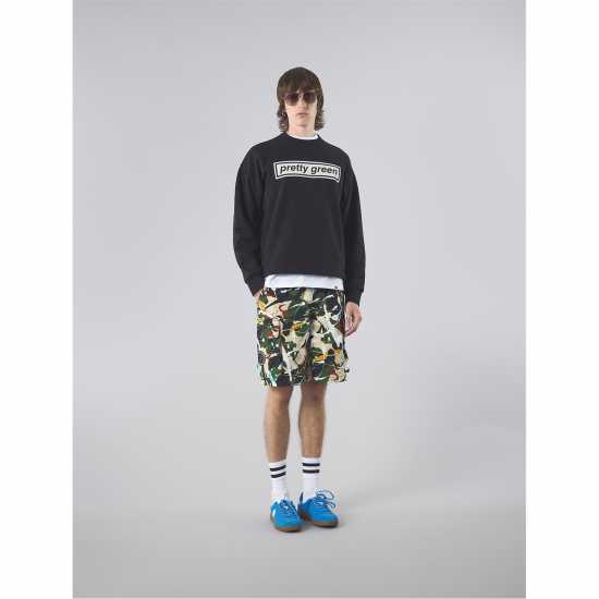 Pretty Green Pg Lf Box Print Swt Sn61  Мъжки горнища на анцуг