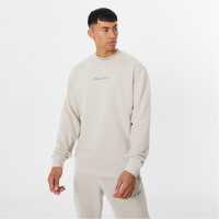 Мъжка Блуза Обло Деколте Jack Wills Jacquard Crew Sweatshirt Mens Stone Мъжки горнища на анцуг