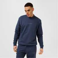 Мъжка Блуза Обло Деколте Jack Wills Jacquard Crew Sweatshirt Mens Нощно небе Мъжки горнища на анцуг