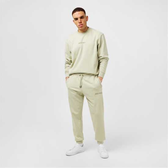 Мъжка Блуза Обло Деколте Jack Wills Jacquard Crew Sweatshirt Mens Писташка Мъжки горнища на анцуг