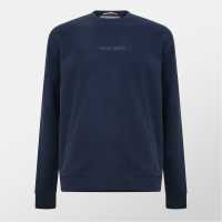 Мъжка Блуза Обло Деколте Jack Wills Jacquard Crew Sweatshirt Mens Navy Мъжки горнища на анцуг