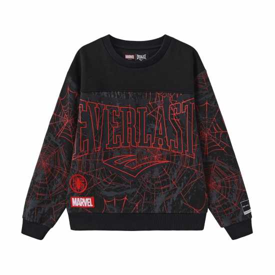 Everlast Spiderman Crew Sweater Juniors Черно Детски горнища и пуловери