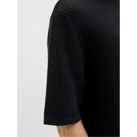 Jack And Jones Men's Knitted Crew Sweatshirt Black 