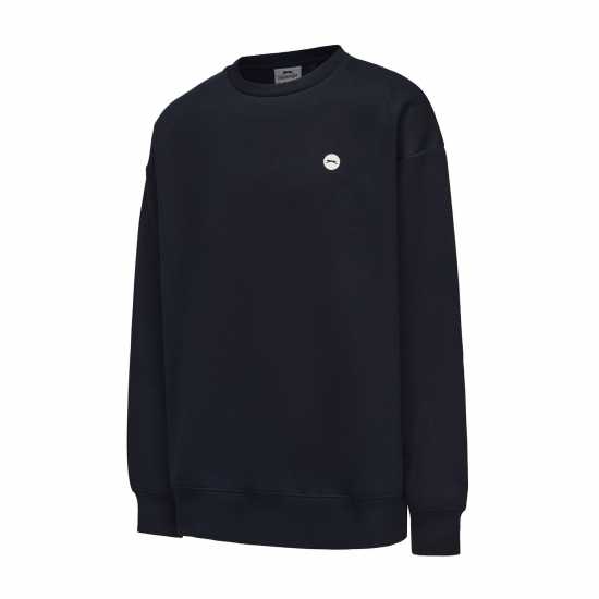 Slazenger Мъжки Пуловер Fleece Large Logo Sweater Mens Navy Мъжки горнища на анцуг