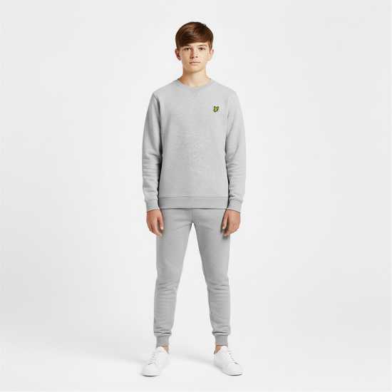 Lyle And Scott Kids' Crew Sweatshirt Grey Marl D24 Lyle And Scott Kids' Crew Sweatshirt Grey Marl D24