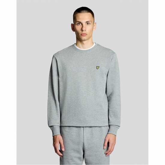Lyle And Scott Mens Crew Sweatshirt Grey Marl Lyle And Scott Mens Crew Sweatshirt Grey Marl