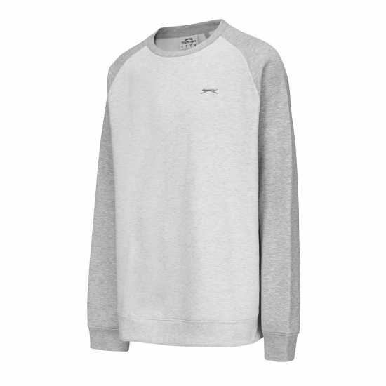 Мъжки горнища на анцуг Slazenger Fleece Contrast Crew Sweatshirt Men Ледено сиво Slazenger Fleece Contrast Crew Sweatshirt Men Ледено сиво Мъжки горнища на анцуг