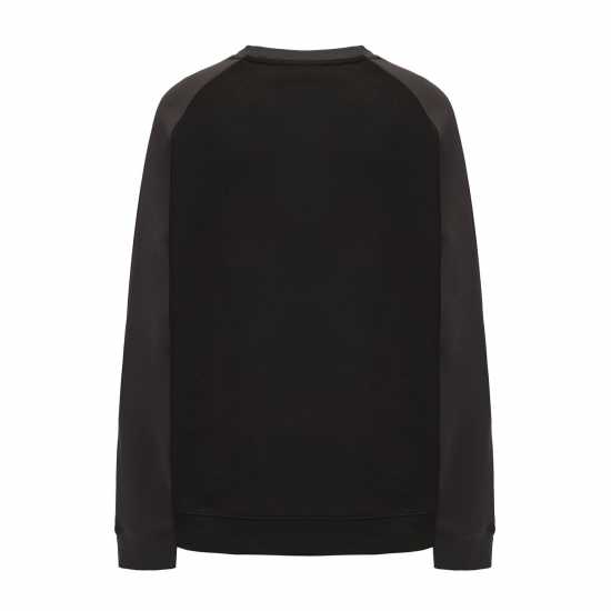 Slazenger Fleece Contrast Crew Sweatshirt Men Black/Charcoal Мъжки горнища на анцуг