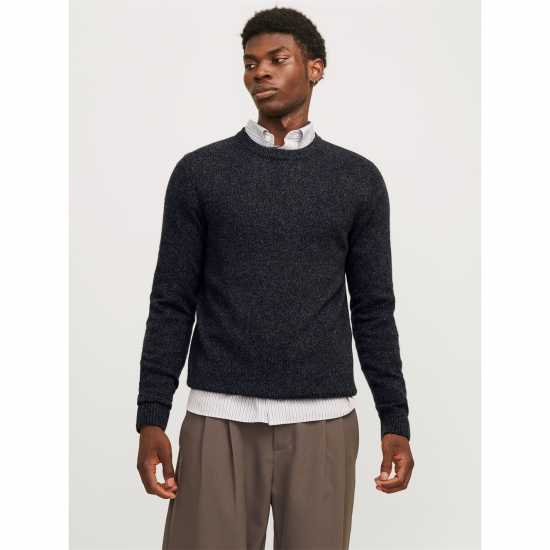 Мъжки Пуловер Обло Деколте Jack And Jones Crew Jumper Mens Черна красота Мъжки горнища на анцуг