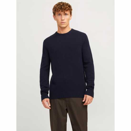 Мъжки Пуловер Обло Деколте Jack And Jones Crew Jumper Mens Нощно небе Мъжки горнища на анцуг