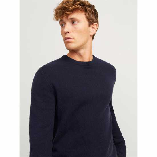 Мъжки Пуловер Обло Деколте Jack And Jones Crew Jumper Mens Нощно небе Мъжки горнища на анцуг