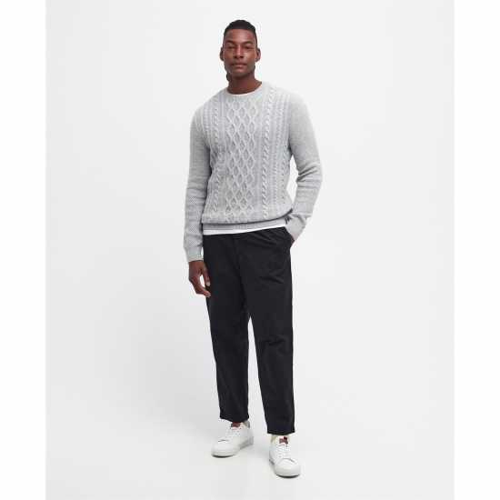 Barbour Essential Chunky Cable Jumper Fog 
