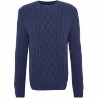 Barbour Essential Chunky Cable Jumper Denim Marl 