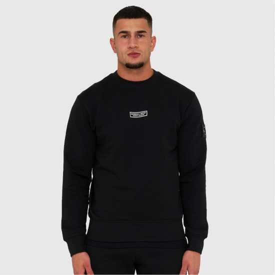 Marshall Artist Мъжки Пуловер Обло Деколте Siren Crew Sweater Mens Черно Мъжки горнища на анцуг